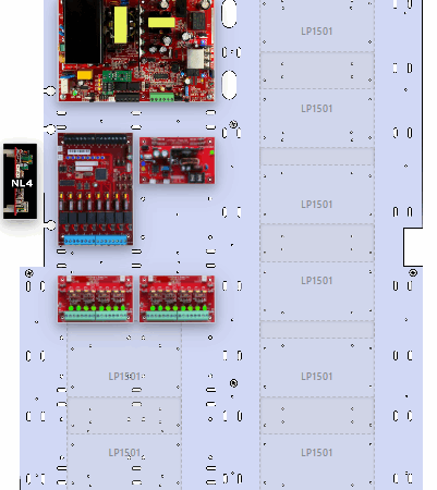 LifeSafetyPower FPO150-B1002D8PM8NL4BP6M 150W Dual Voltage, 120 VAC 8 Managed Lock Outputs 16 Auxiliary Outputs