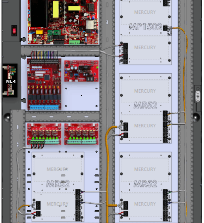 LifeSafetyPower FPO150-B1002D8PM8NL4E6M-WP-FRT02 Mercury Unified Power Systems 150W Dual Voltage, 120 VAC 8 Managed Lock Outputs 16 Auxiliary Outputs