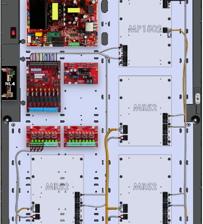 LifeSafetyPower FPO150-B1002D8PM8NL4E6M/T8-A/E Mercury ProWire Power Systems 150W Dual Voltage, 230 VAC 8 Managed Lock Outputs 16 Auxiliary Outputs