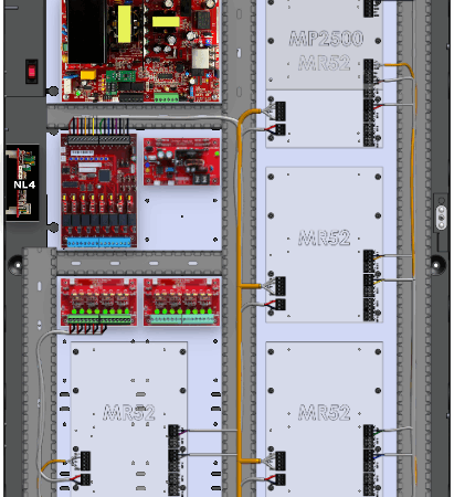 LifeSafetyPower FPO150-B1002D8PM8PNL4E6M/P8-B Mercury ProWire Power Systems 150W Dual Voltage, 120 VAC 8 Managed Lock Outputs 16 Auxiliary Outputs