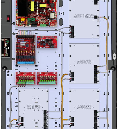LifeSafetyPower FPO150-B1002D8PM8PNL4E6M/T8-A Mercury ProWire Power Systems 150W Dual Voltage, 120 VAC 8 Managed Lock Outputs 16 Auxiliary Outputs