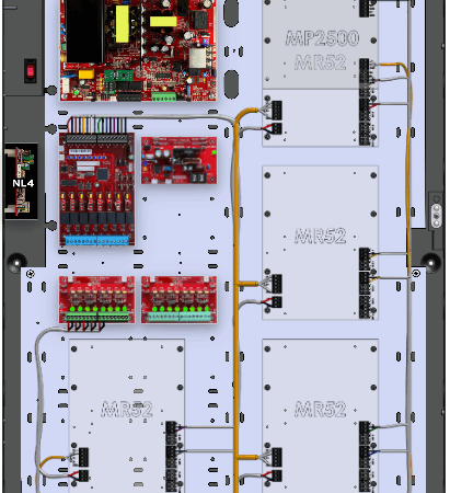 LifeSafetyPower FPO150-B1002D8PM8PNL4E6M/T8-B/E Mercury ProWire Power Systems 150W Dual Voltage, 230 VAC 8 Managed Lock Outputs 16 Auxiliary Outputs