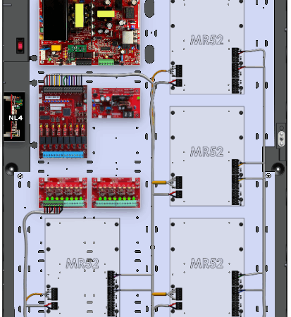 LifeSafetyPower FPO150-B1002D8PM8PNL4E6M/T8-C Mercury ProWire Power Systems 150W Dual Voltage, 120 VAC 8 Managed Lock Outputs 16 Auxiliary Outputs