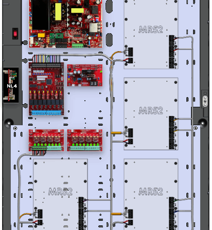 LifeSafetyPower FPO150-B1002D8PM8PNL4E6M/T8-C/E Mercury ProWire Power Systems 150W Dual Voltage, 230 VAC 8 Managed Lock Outputs 16 Auxiliary Outputs