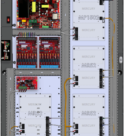 LifeSafetyPower FPO150-B1002M8PNL4E6M-WP-RHS01 Mercury Unified Power Systems 150W Dual Voltage, 120 VAC 16 Managed Lock Outputs