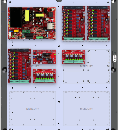 LifeSafetyPower FPO150-B1003C82D8E4M Mercury Unified Power Systems 150W Dual Voltage, 120 VAC 24 Relay Lock Outputs 16 Auxiliary Outputs