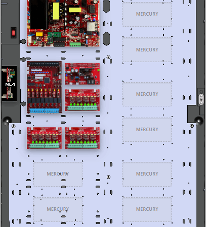 LifeSafetyPower FPO150-B1003D8PM8PNL4E6M Mercury Unified Power Systems 150W Dual Voltage, 120 VAC 8 Managed Lock Outputs 24 Auxiliary Outputs
