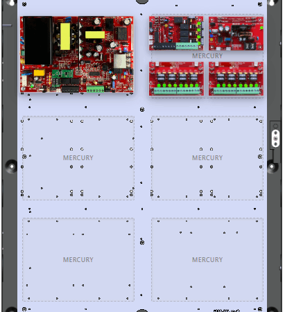 LifeSafetyPower FPO150-B100C42D8E4M Mercury Unified Power Systems 150W Dual Voltage, 120 VAC 4 Relay Lock Outputs 16 Auxiliary Outputs