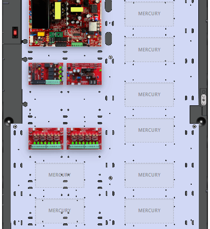 LifeSafetyPower FPO150-B100C42D8PE6M Mercury Unified Power Systems 150W Dual Voltage, 120 VAC 4 Relay Lock Outputs 16 Auxiliary Outputs