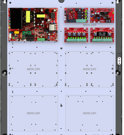 FPO150-B100C43D8E4M Mercury Unified Power Systems 150W Dual Voltage, 120 VAC 4 Relay Lock Outputs 24 Auxiliary Outputs
