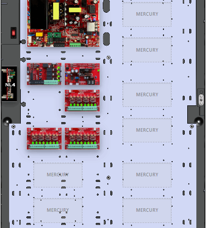 LifeSafetyPower FPO150-B100C43D8PNL4E6M Mercury Unified Power Systems 150W Dual Voltage, 120 VAC 4 Relay Lock Outputs 24 Auxiliary Outputs
