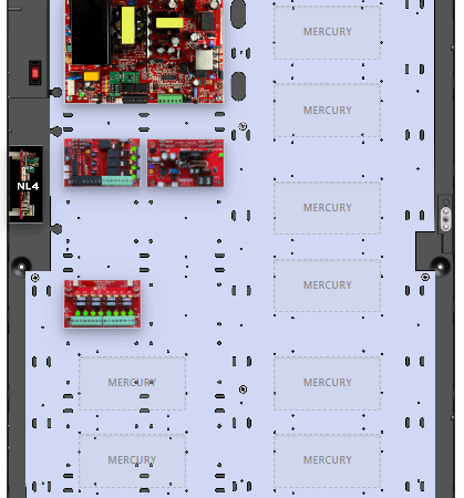 LifeSafetyPower FPO150-B100C4D8NL4E6M Mercury Unified Power Systems 150W Dual Voltage, 120 VAC 4 Relay Lock Outputs 8 Auxiliary Outputs