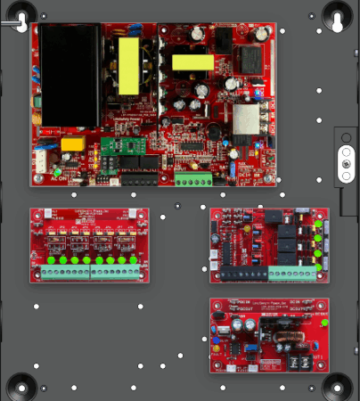 LifeSafetyPower FPO150-B100C4D8PE1 Standard Power Systems 150W Dual Voltage, 120 VAC 4 Relay Lock Outputs 8 Auxiliary Outputs