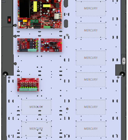 LifeSafetyPower FPO150-B100C4D8PE6M Mercury Unified Power Systems 150W Dual Voltage, 120 VAC 4 Relay Lock Outputs 8 Auxiliary Outputs