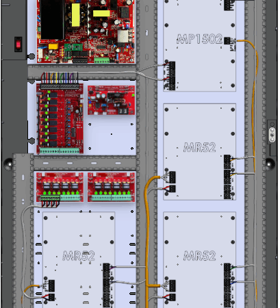 LifeSafetyPower FPO150-B100C82D8E6M/P8-A Mercury ProWire Power Systems 150W Dual Voltage, 120 VAC 8 Relay Lock Outputs 16 Auxiliary Outputs