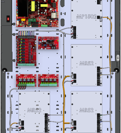 LifeSafetyPower FPO150-B100C82D8E6M/T8-A Mercury ProWire Power Systems 150W Dual Voltage, 120 VAC 8 Relay Lock Outputs 16 Auxiliary Outputs