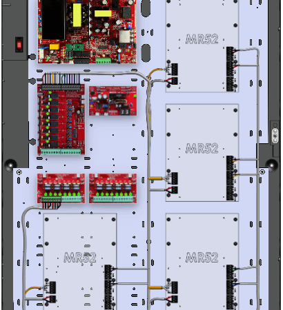 LifeSafetyPower FPO150-B100C82D8E6M/T8-C Mercury ProWire Power Systems 150W Dual Voltage, 120 VAC 8 Relay Lock Outputs 16 Auxiliary Outputs