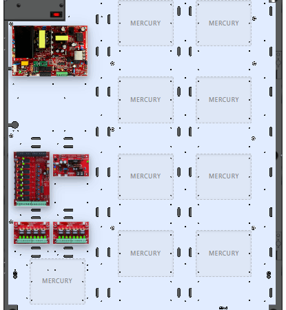 LifeSafetyPower FPO150-B100C82D8E8M2 Mercury Unified Power Systems 150W Dual Voltage, 120 VAC 8 Relay Lock Outputs 16 Auxiliary Outputs