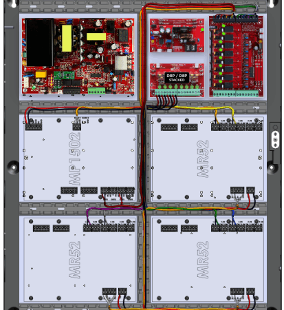 LifeSafetyPower FPO150-B100C82D8PE4M/P8-A Mercury ProWire Power Systems 150W Dual Voltage, 120 VAC 8 Relay Lock Outputs 16 Auxiliary Outputs