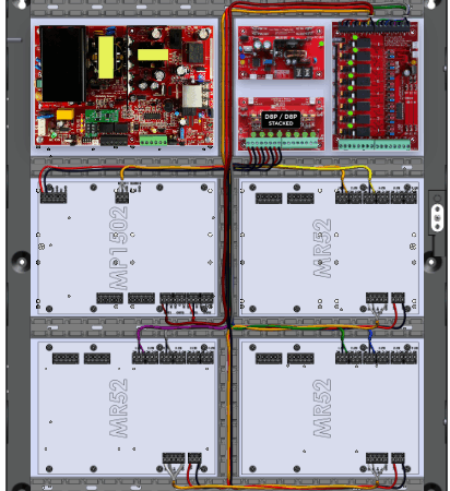 LifeSafetyPower FPO150-B100C82D8PE4M/P8-A/E Mercury ProWire Power Systems 150W Dual Voltage, 230 VAC 8 Relay Lock Outputs 16 Auxiliary Outputs