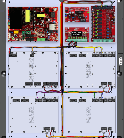 LifeSafetyPower FPO150-B100C82D8PE4M/T8-A Mercury ProWire Power Systems 150W Dual Voltage, 120 VAC 8 Relay Lock Outputs 16 Auxiliary Outputs