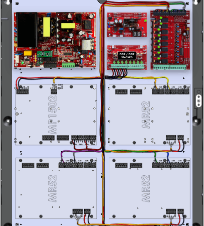 LifeSafetyPower FPO150-B100C82D8PE4M/T8-A/E Mercury ProWire Power Systems 150W Dual Voltage, 230 VAC 8 Relay Lock Outputs 16 Auxiliary Outputs