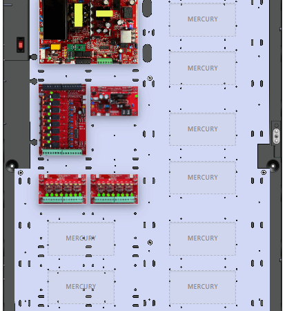 LifeSafetyPower FPO150-B100C82D8PE6M Mercury Unified Power Systems 150W Dual Voltage, 120 VAC 8 Relay Lock Outputs 16 Auxiliary Outputs