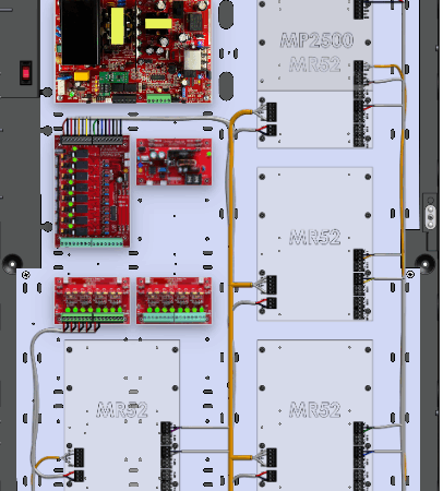 LifeSafetyPower FPO150-B100C82D8PE6M/T8-B Mercury ProWire Power Systems 150W Dual Voltage, 120 VAC 8 Relay Lock Outputs 16 Auxiliary Outputs