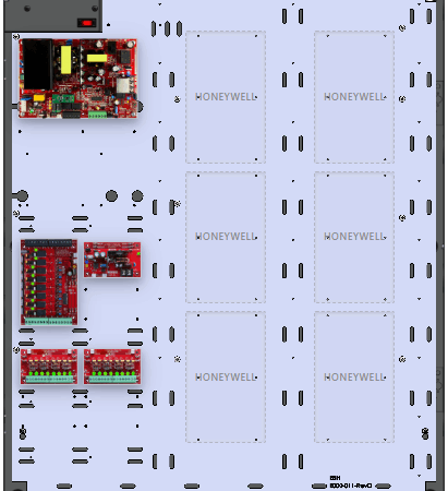 LifeSafetyPower FPO150-B100C82D8PE8H Honeywell Unified Power Systems 150W Dual Voltage, 120 VAC 8 Relay Lock Outputs 16 Auxiliary Outputs