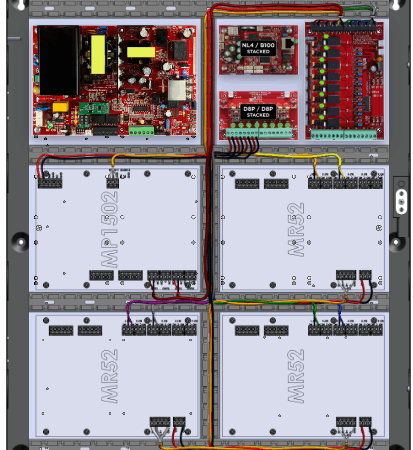 LifeSafetyPower FPO150-B100C82D8PNL4E4M/P8-A Mercury ProWire Power Systems 150W Dual Voltage, 120 VAC 8 Relay Lock Outputs 16 Auxiliary Outputs