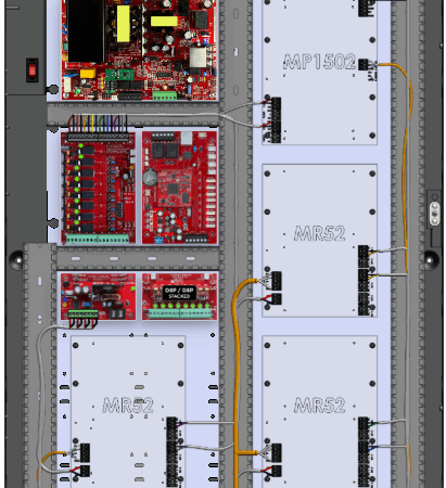 LifeSafetyPower FPO150-B100C82D8PNLXE6M/P8-A Mercury ProWire Power Systems 150W Dual Voltage, 120 VAC 8 Relay Lock Outputs 16 Auxiliary Outputs