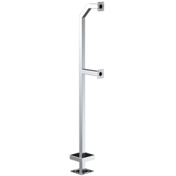 Pedestal Pro 22PE2-EBMU-02-304 78" Dual Height Stainless Pedestal - Single Channel
