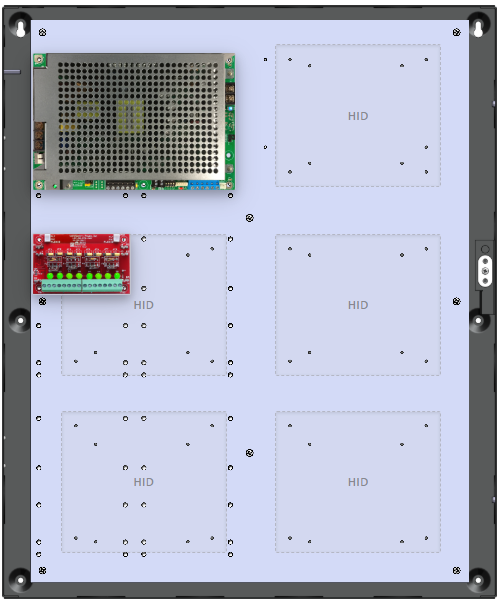 LifeSafetyPower FPG100-D8PE4V/P HID Unified Power Systems 100W Single Voltage, Universal 8 Auxiliary Outputs