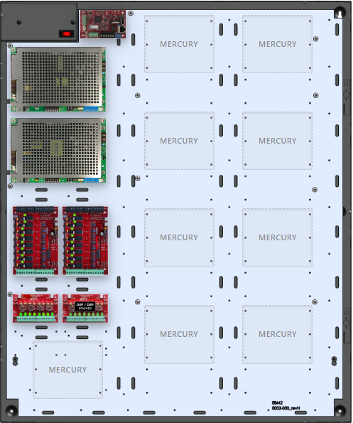 LifeSafetyPower FPG100/200-2C83D8PNLCE8M2 Mercury Unified Power Systems 300W Dual Voltage, Universal 16 Relay Lock Outputs 24 Auxiliary Outputs