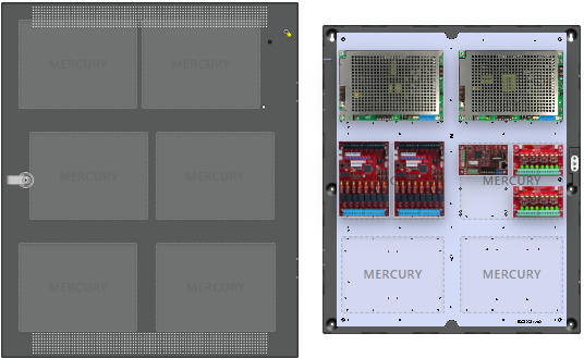 LifeSafetyPower FPG100/200-2D8P2M8PNLCE4M1 Mercury Unified Power Systems 300W Dual Voltage, Universal 16 Managed Lock Outputs 16 Auxiliary Outputs