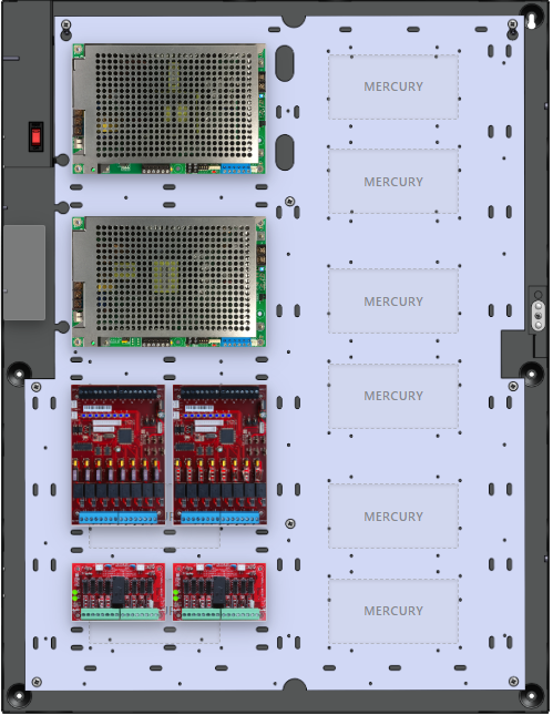 LifeSafetyPower FPG100/200-2F8PM8M8PNLCE6M Mercury Unified Power Systems 300W Dual Voltage, Universal 16 Managed Lock Outputs