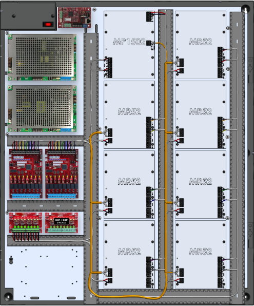 LifeSafetyPower FPG100/200-3D8P2M8PNLCE8M2/P16-A Mercury ProWire Power Systems 300W Dual Voltage, Universal 16 Managed Lock Outputs 24 Auxiliary Outputs
