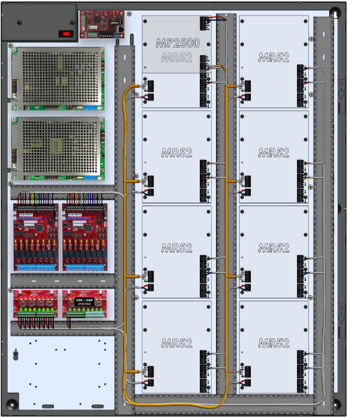 LifeSafetyPower FPG100/200-3D8P2M8PNLCE8M2/P16-B Mercury ProWire Power Systems 300W Dual Voltage, Universal 16 Managed Lock Outputs 24 Auxiliary Outputs