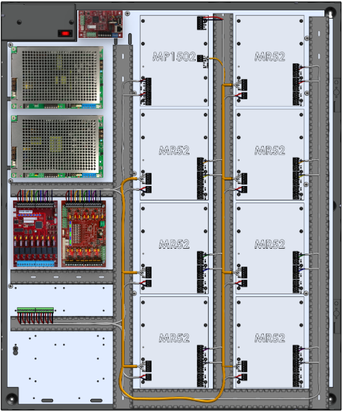 LifeSafetyPower FPG100/200-M8NLCSD16E8M2/P16-A Mercury ProWire Power Systems 300W Dual Voltage, Universal 8 Managed Lock Outputs 16 Managed Auxiliary Outputs