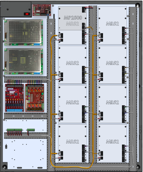 LifeSafetyPower FPG100/200-M8NLCSD16E8M2/P16-B Mercury ProWire Power Systems 300W Dual Voltage, Universal 8 Managed Lock Outputs 16 Managed Auxiliary Outputs