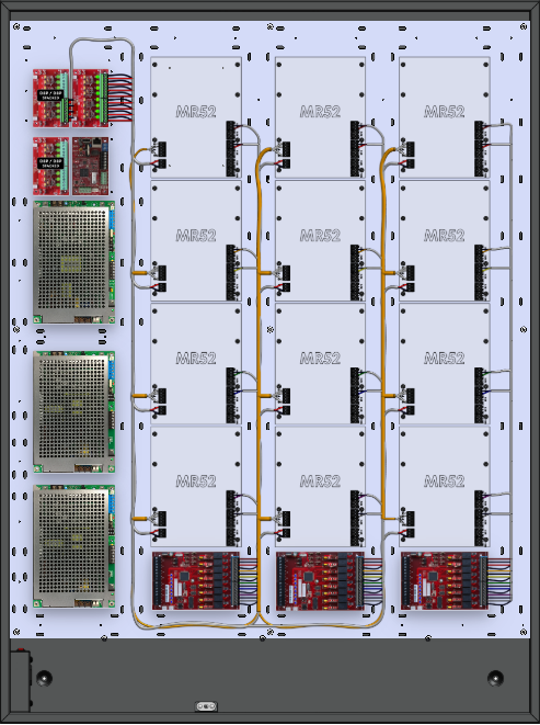 LifeSafetyPower FPG100/200/200-5D8P3M8PNLCE12M/T24-C Mercury ProWire Power Systems 500W Dual Voltage, Universal 24 Managed Lock Outputs 40 Auxiliary Outputs