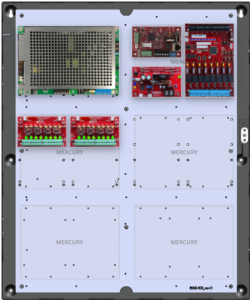LifeSafetyPower FPG200-B1002D8PM8NLCE4M Mercury Unified Power Systems 200W Dual Voltage, Universal 8 Managed Lock Outputs 16 Auxiliary Outputs