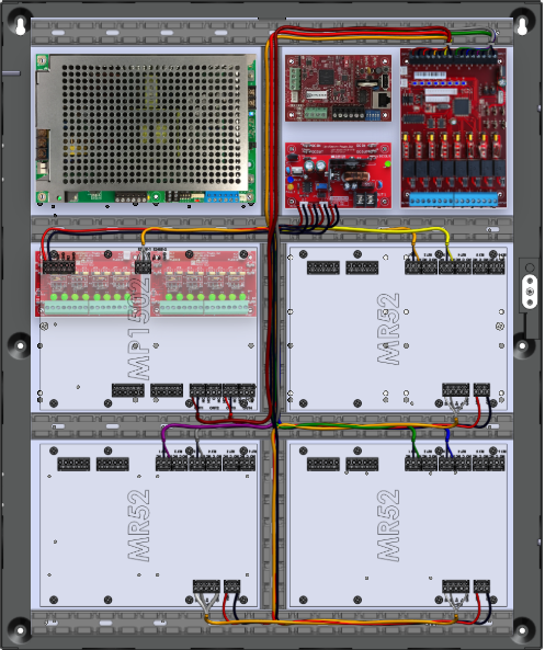 LifeSafetyPower FPG200-B1002D8PM8PNLCE4M/P8-A Mercury ProWire Power Systems 200W Dual Voltage, Universal 8 Managed Lock Outputs 16 Auxiliary Outputs