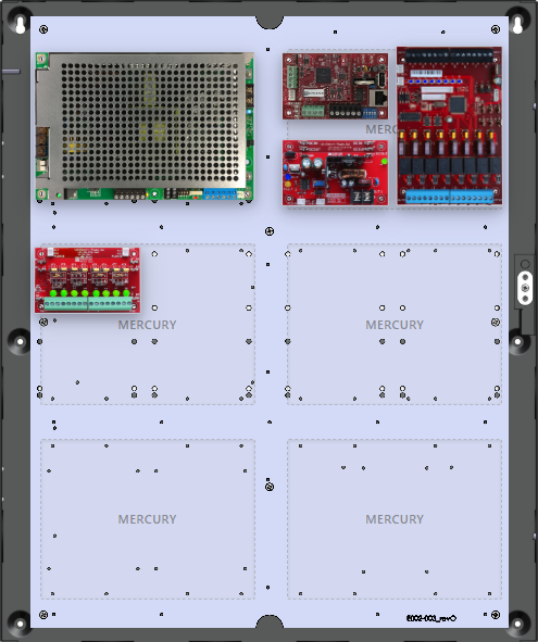 LifeSafetyPower FPG200-B100D8PM8NLCE4M Mercury Unified Power Systems 200W Dual Voltage, Universal 8 Managed Lock Outputs 8 Auxiliary Outputs