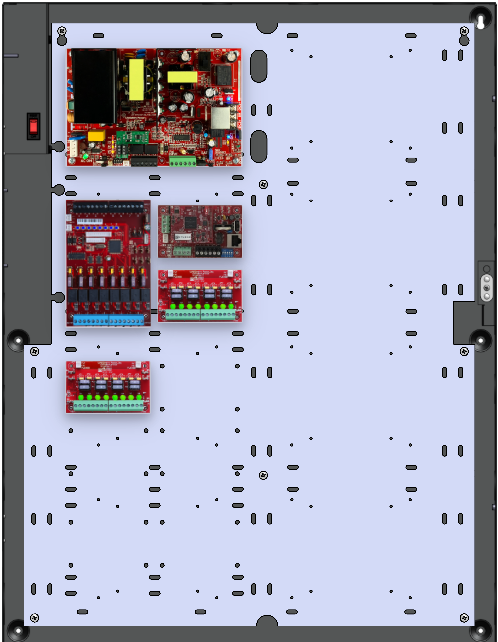 LifeSafetyPower FPO150-2D8M8NLCE6V/P8-A HID ProWire Power Systems 150W Single Voltage, 120 VAC 8 Managed Lock Outputs 16 Auxiliary Outputs