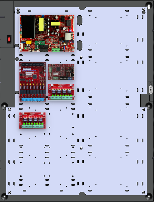 LifeSfaetyPower FPO150-2D8M8NLCE6V/P8-B HID ProWire Power Systems 150W Single Voltage, 120 VAC 8 Managed Lock Outputs 16 Auxiliary Outputs