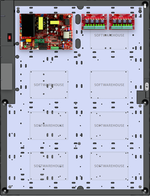 LifeSafetyPower FPO150-2D8NLCE6S Software House Unified Power Systems 150W Single Voltage, 120 VAC 16 Auxiliary Outputs
