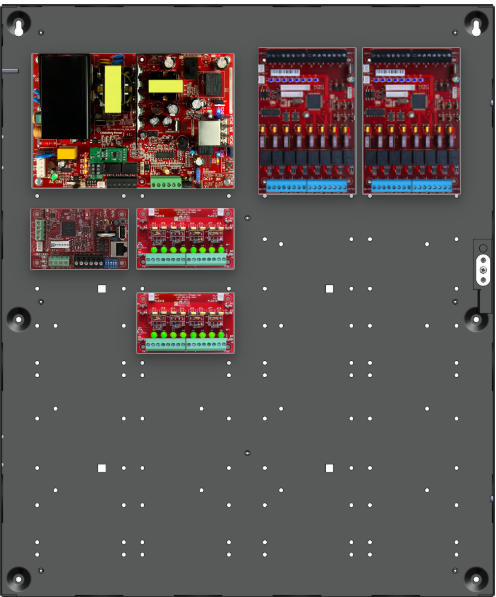 LifeSafetyPower FPO150-2D8P2M8NLCE4 Traditional Power Systems 150W Single Voltage, 120 VAC 16 Managed Lock Outputs 16 Auxiliary Outputs