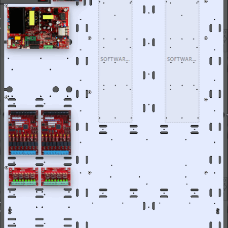 LifeSafetyPower FPO150-2D8P2M8PNLCE8S Software House Unified Power Systems 150W Single Voltage, 120 VAC 16 Managed Lock Outputs 16 Auxiliary Outputs