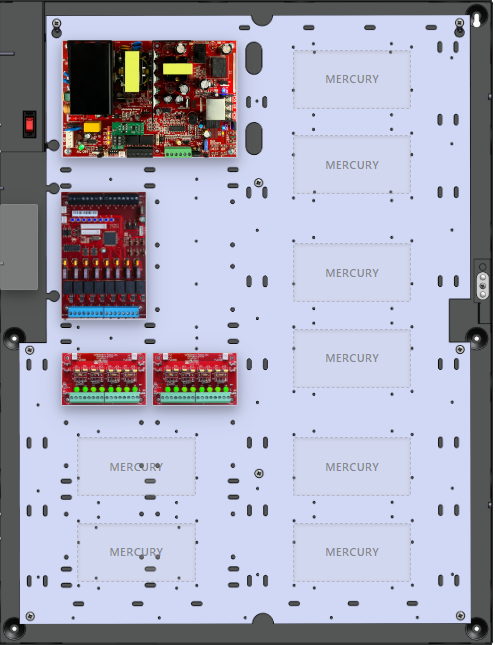 LifeSafetyPower FPO150-2D8PM8NLCE6M Mercury Unified Power Systems 150W Single Voltage, 120 VAC 8 Managed Lock Outputs 16 Auxiliary Outputs
